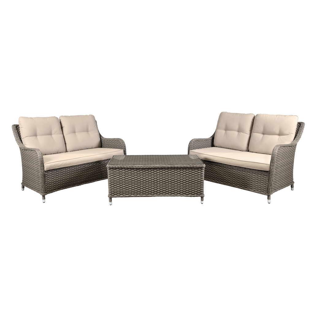 Chester Rattan Wicker Outdoor Lounge Set 3pc DG88