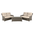 Chester Rattan Wicker Outdoor Lounge Set 3pc DG88