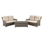 Chester Rattan Wicker Outdoor Lounge Set 3pc DG88