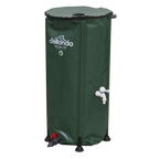 Collapsible PVC Garden Water Butt with Zipped Lid & Drain Tap 100L DG8