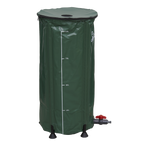 Collapsible PVC Garden Water Butt with Zipped Lid & Drain Tap 100L DG8