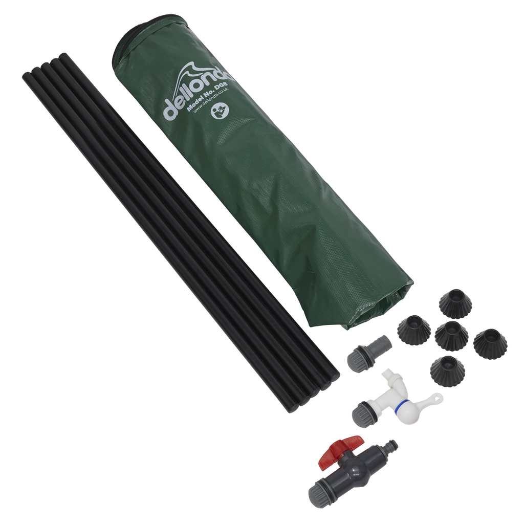 Collapsible PVC Garden Water Butt with Zipped Lid & Drain Tap 100L DG8