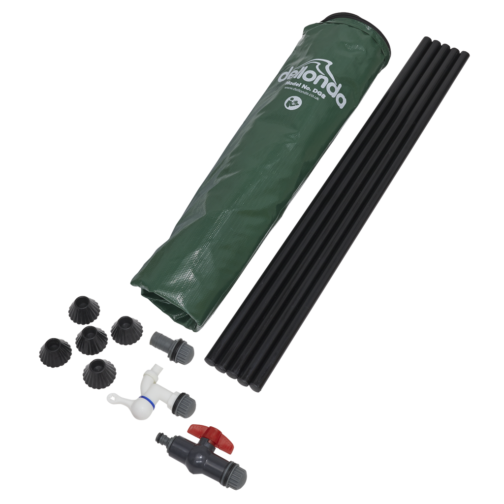 Collapsible PVC Garden Water Butt with Zipped Lid & Drain Tap 100L DG8
