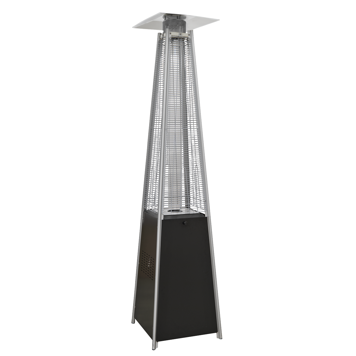 Dellonda Freestanding Pyramid Outdoor Gas Patio Heater 13kW - Black DG98
