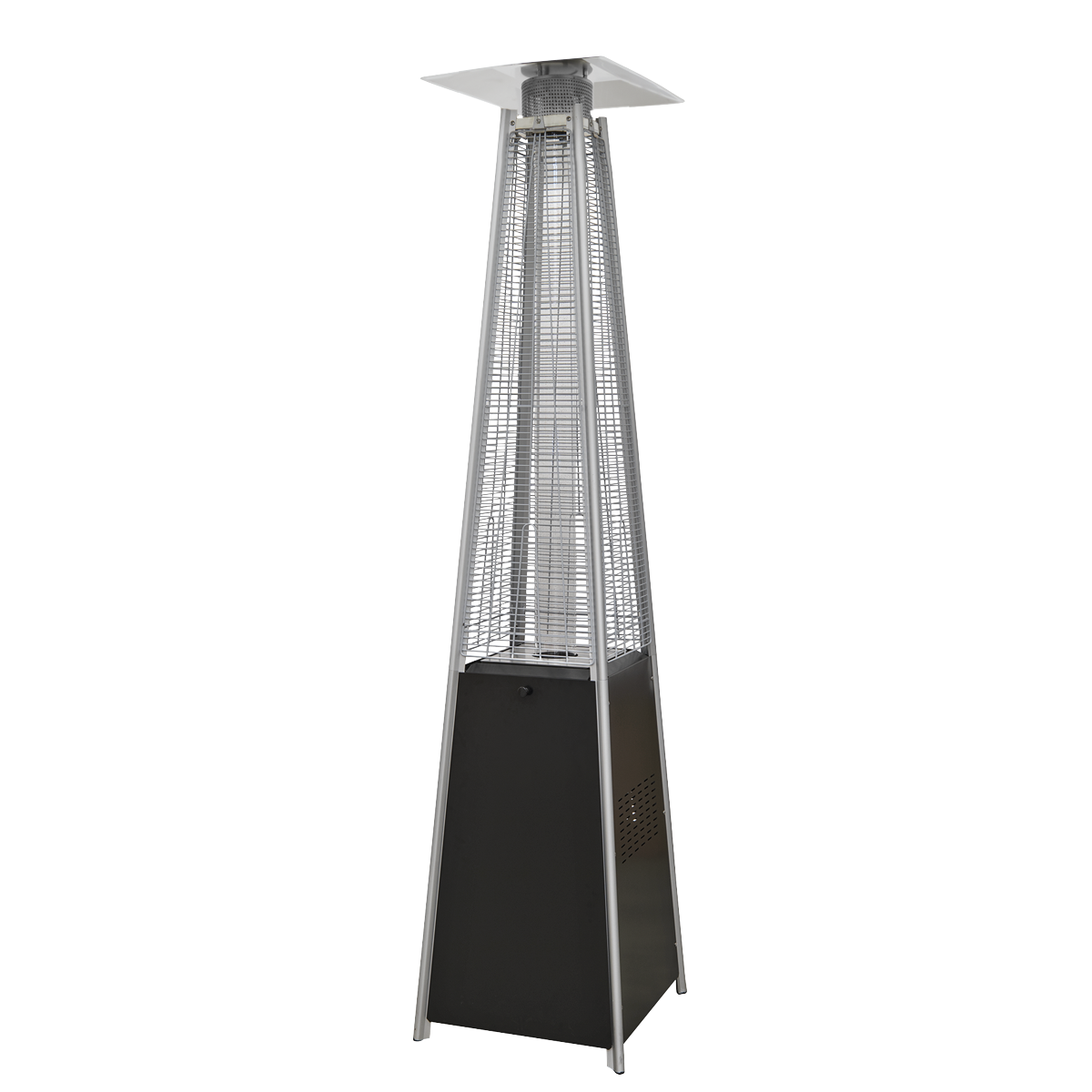 Dellonda Freestanding Pyramid Outdoor Gas Patio Heater 13kW - Black DG98