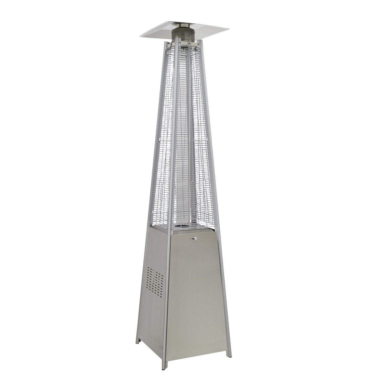 Freestanding Pyramid Outdoor Gas Patio Heater 13kW - Stainless Steel DG99