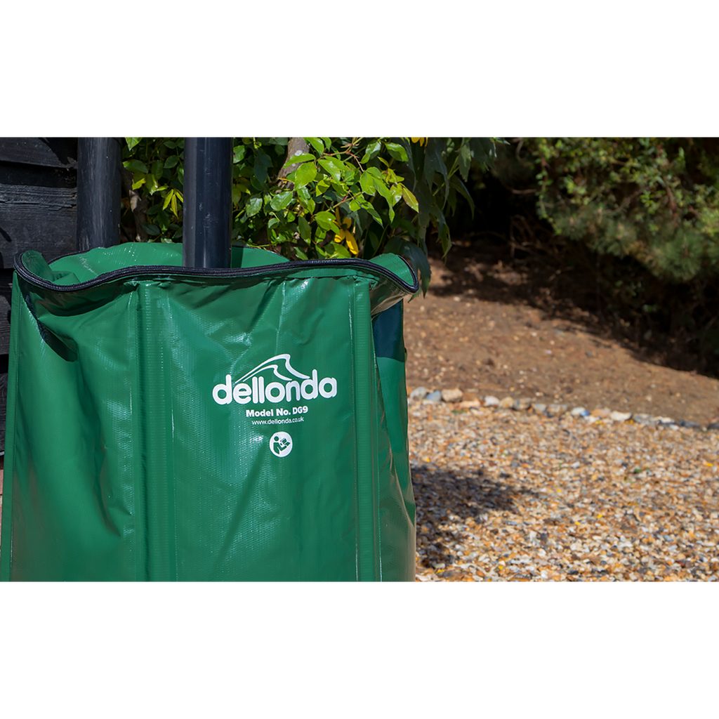 Collapsible PVC Garden Water Butt with Zipped Lid & Drain Tap 250L DG9