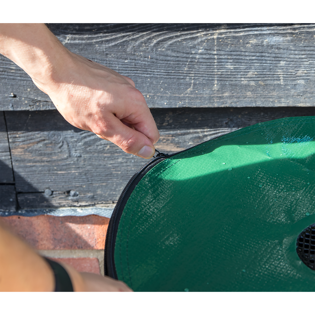 Collapsible PVC Garden Water Butt with Zipped Lid & Drain Tap 250L DG9