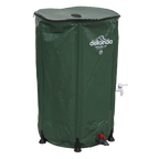 Collapsible PVC Garden Water Butt with Zipped Lid & Drain Tap 250L DG9