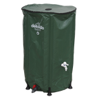 Collapsible PVC Garden Water Butt with Zipped Lid & Drain Tap 250L DG9