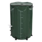 Collapsible PVC Garden Water Butt with Zipped Lid & Drain Tap 250L DG9