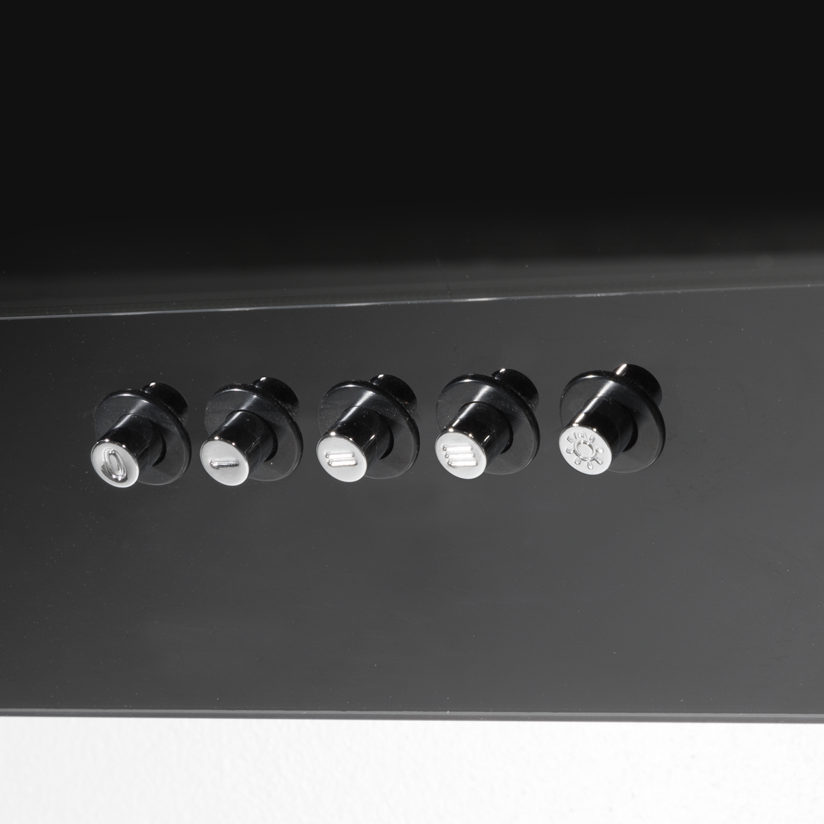 Angled Chimney Cooker Hood with Carbon Filters & LED Lamp 90cm - Black Glass DH106