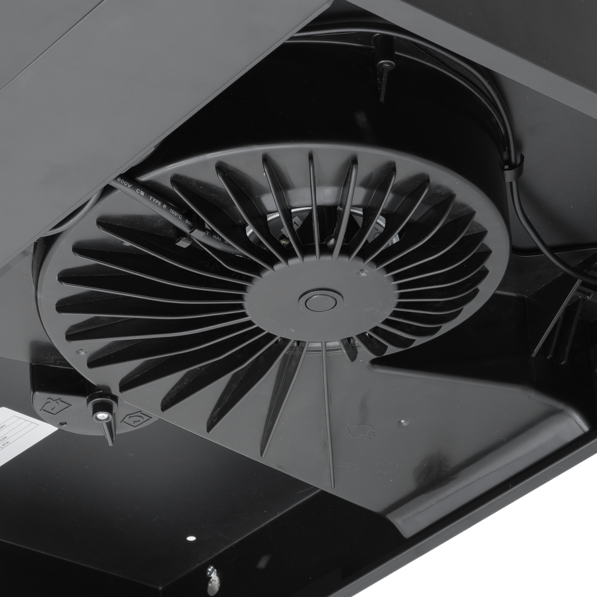 Visor Cooker Hood Extractor Fan 60cm - Black DH107