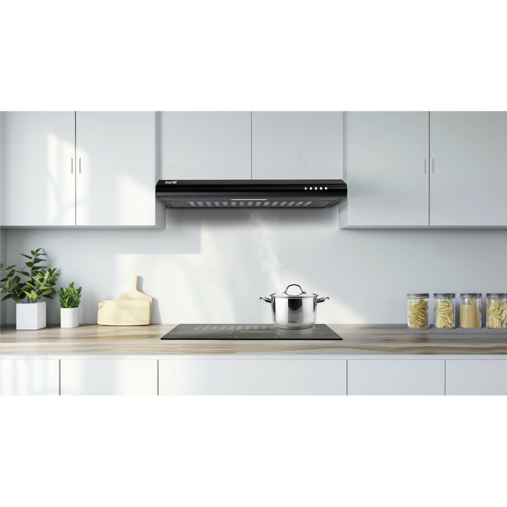 Visor Cooker Hood Extractor Fan 60cm - Black DH107