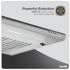 Baridi Visor Cooker Hood Extractor Fan 60cm - Stainless Steel DH108