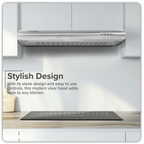 Baridi Visor Cooker Hood Extractor Fan 60cm - Stainless Steel DH108