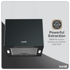 Square Island Cooker Hood 40cm - Black DH109