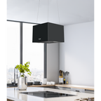 Square Island Cooker Hood 40cm - Black DH109