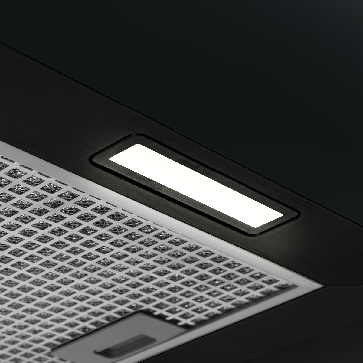 Square Island Cooker Hood 40cm - Black DH109