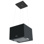 Square Island Cooker Hood 40cm - Black DH109