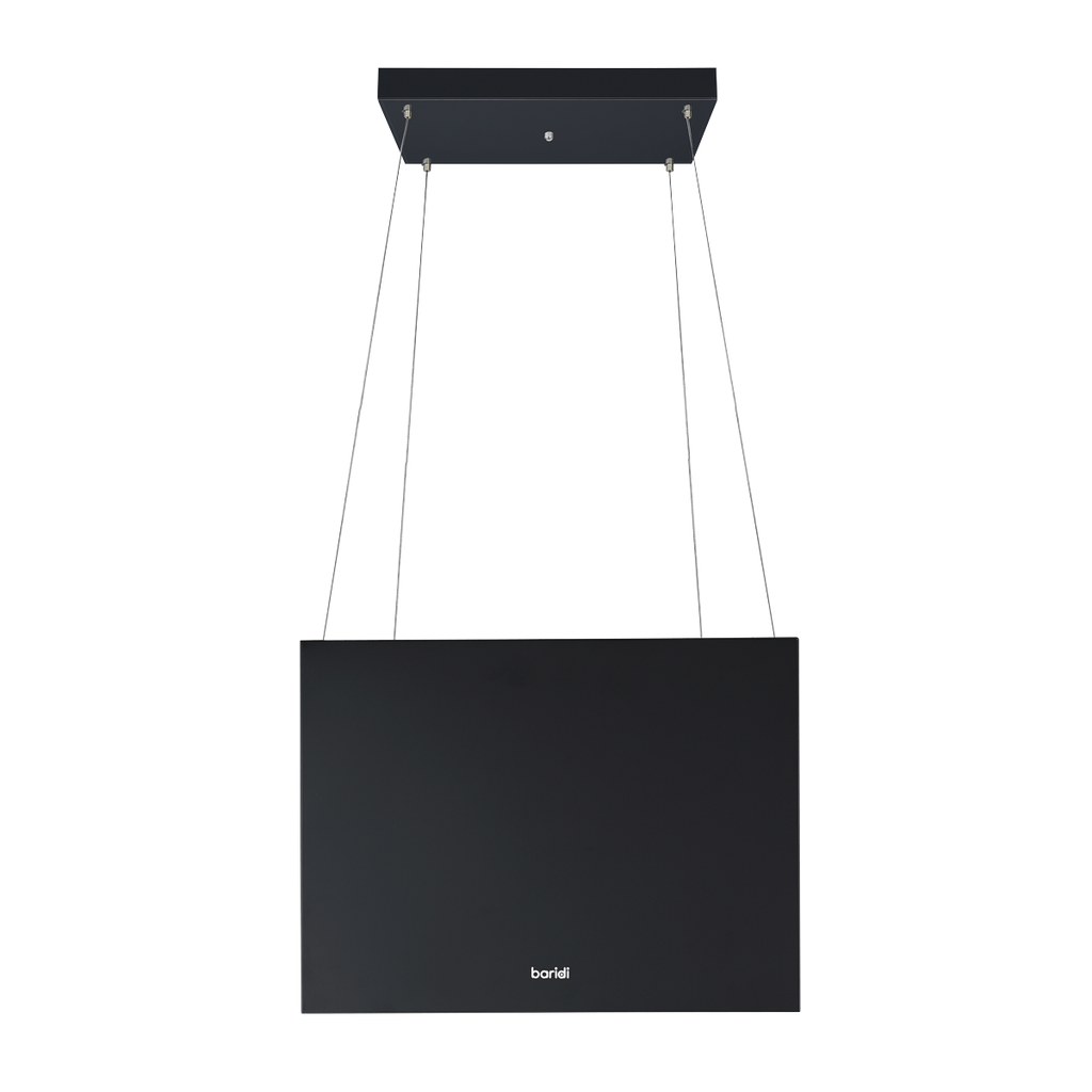 Square Island Cooker Hood 40cm - Black DH109