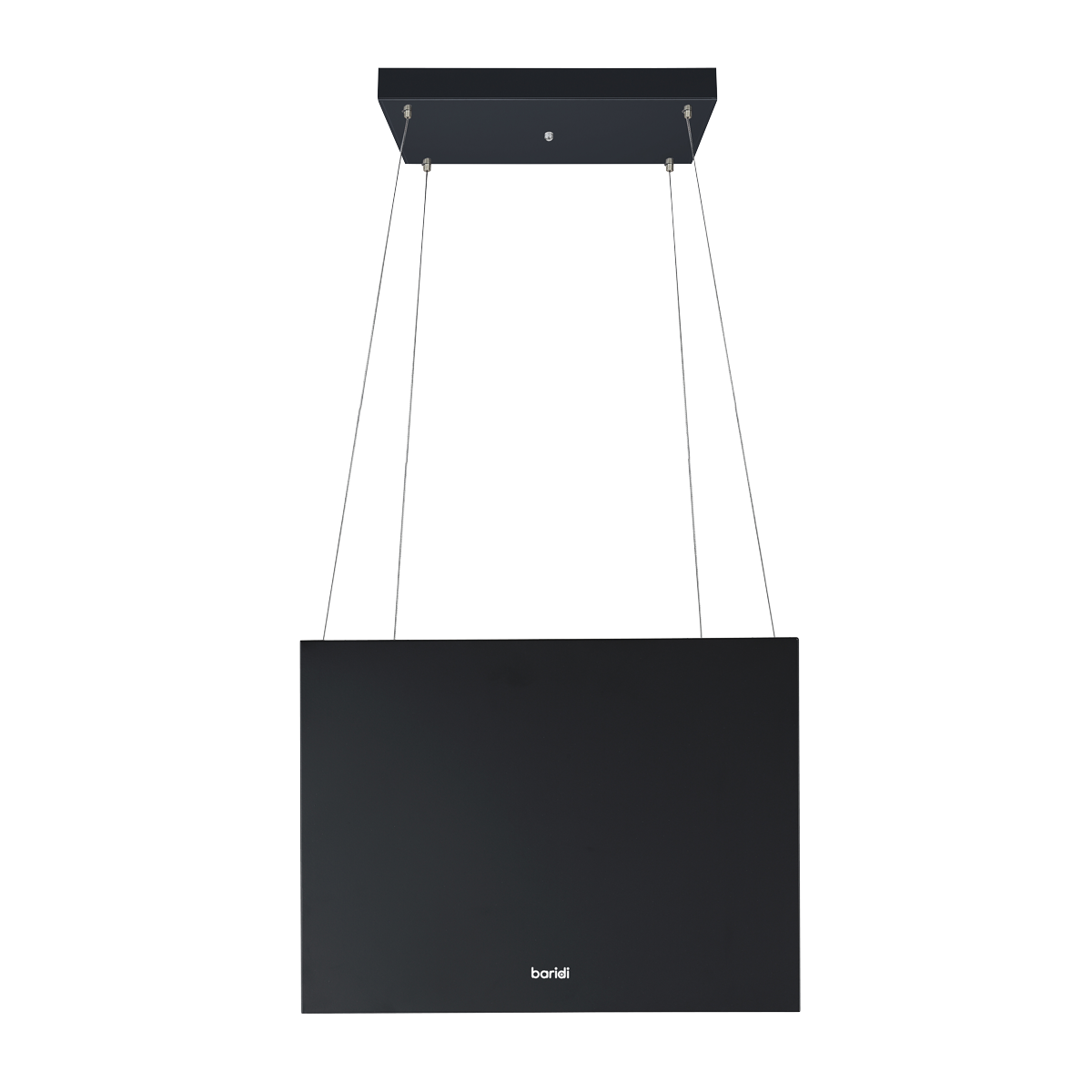 Square Island Cooker Hood 40cm - Black DH109