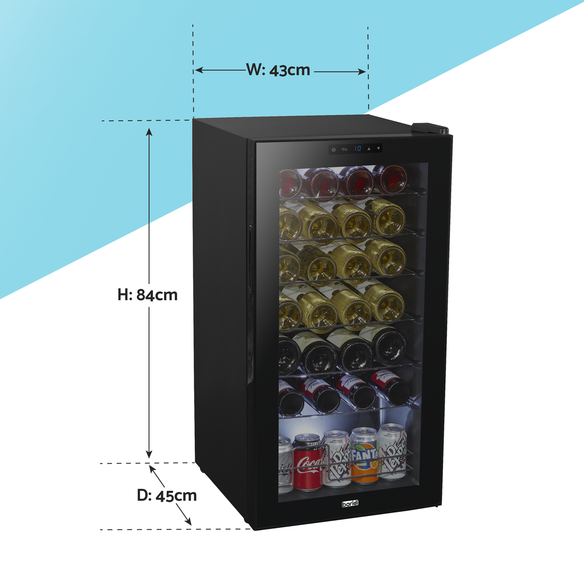 28 Bottle Tabletop Wine Fridge & Cooler DH10