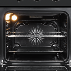 Baridi Built-In 5-Function Fan Assisted Oven with Timer 60cm, 55L Capacity - Black DH110