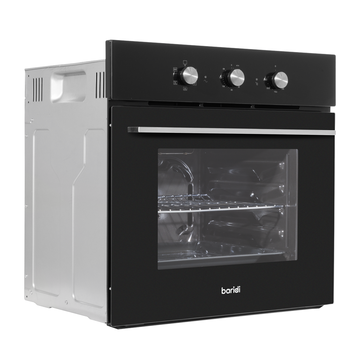 Baridi Built-In 5-Function Fan Assisted Oven with Timer 60cm, 55L Capacity - Black DH110