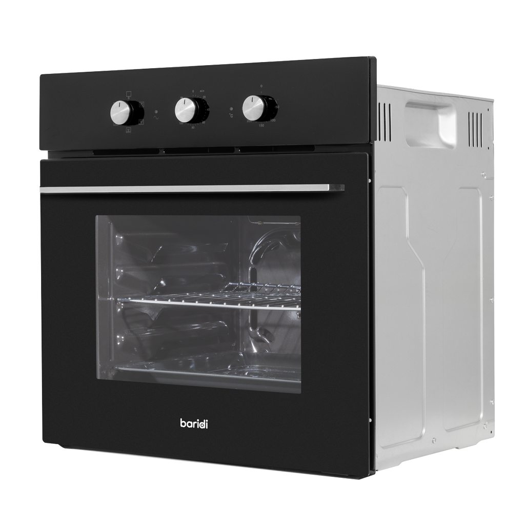 Baridi Built-In 5-Function Fan Assisted Oven with Timer 60cm, 55L Capacity - Black DH110