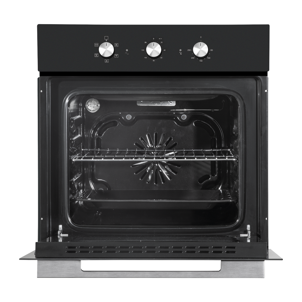 Baridi Built-In 5-Function Fan Assisted Oven with Timer 60cm, 55L Capacity - Black DH110