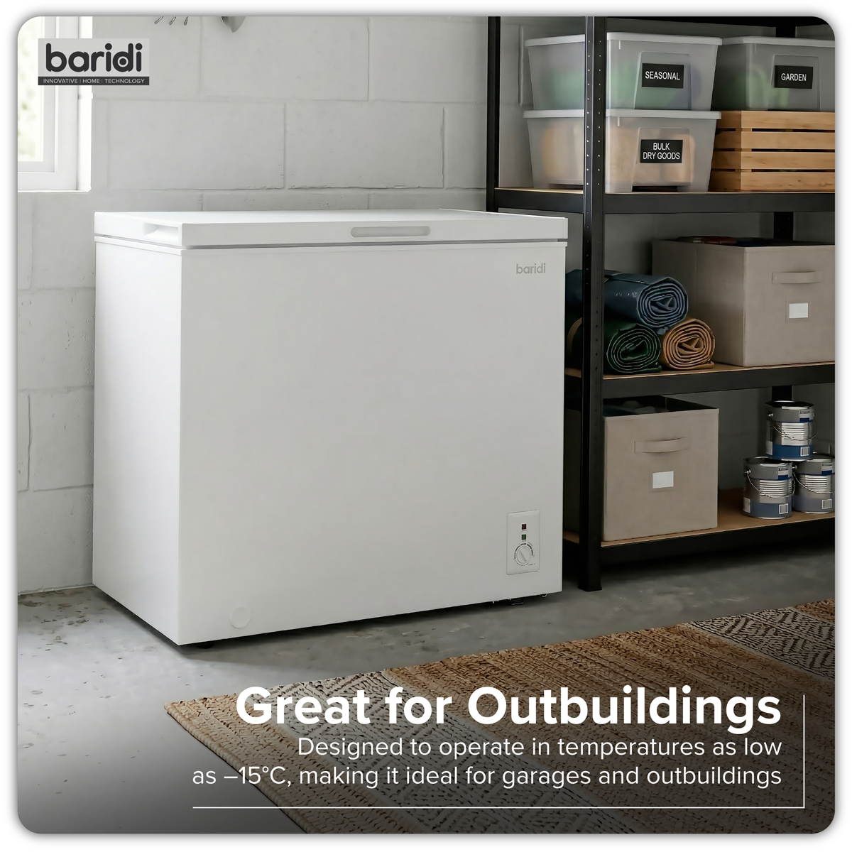 Freestanding Chest Freezer 199L Capacity - White DH111