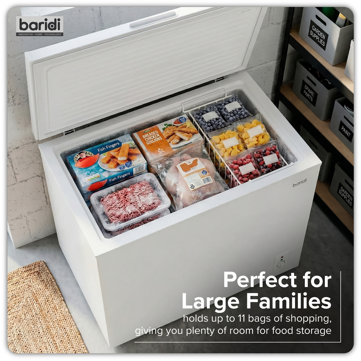 Freestanding Chest Freezer 199L Capacity - White DH111