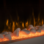 Wall Mounting Electric Fireplace with LED Flame Effect 52" - Grey DH112