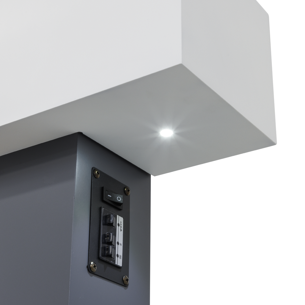 Wall Mounting Electric Fireplace with LED Flame Effect 52" - Grey DH112