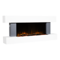 Wall Mounting Electric Fireplace with LED Flame Effect 52" - Grey DH112