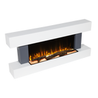 Wall Mounting Electric Fireplace with LED Flame Effect 52" - Grey DH112