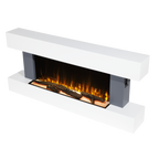 Wall Mounting Electric Fireplace with LED Flame Effect 52" - Grey DH112