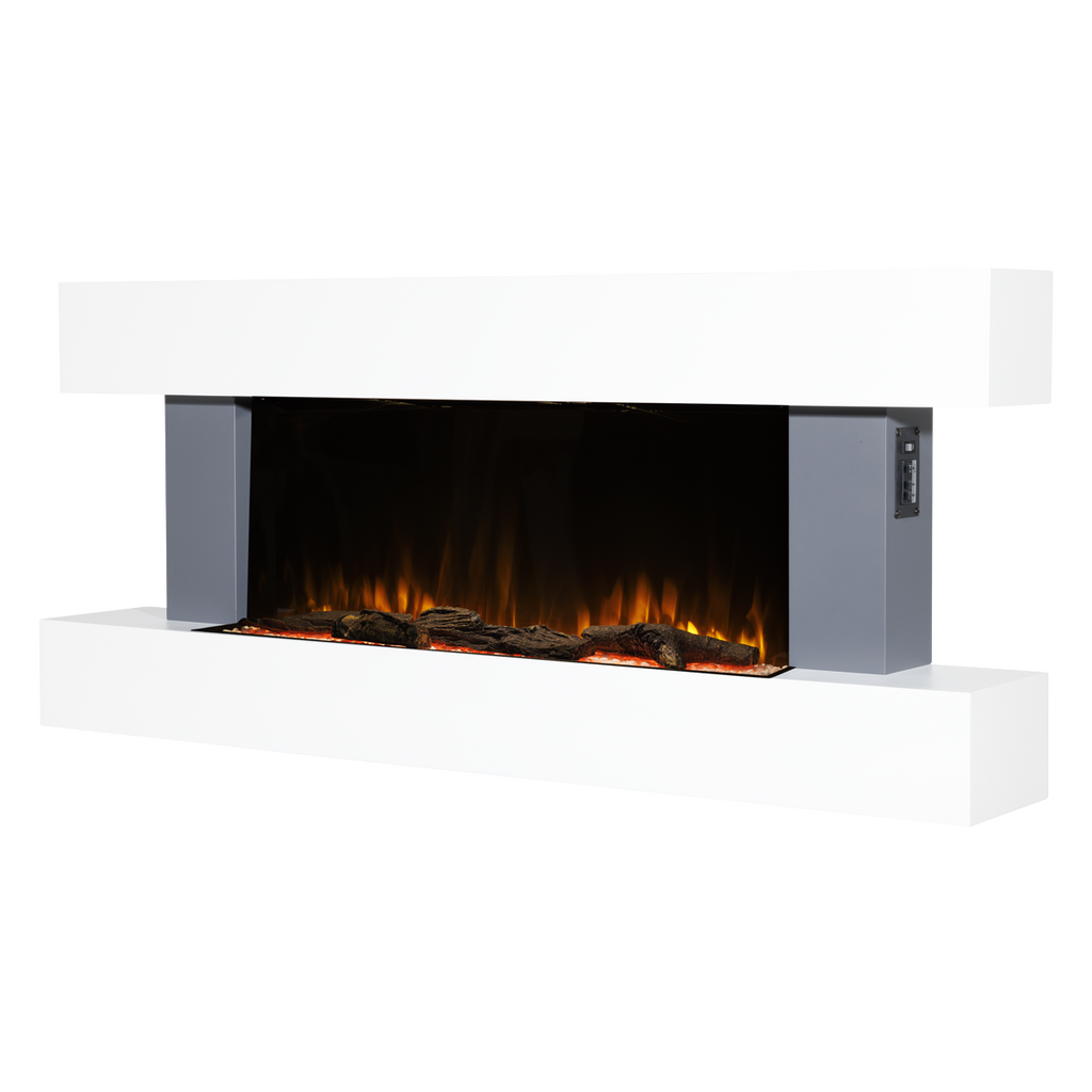 Wall Mounting Electric Fireplace with LED Flame Effect 52" - Grey DH112