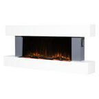 Wall Mounting Electric Fireplace with LED Flame Effect 52" - Grey DH112