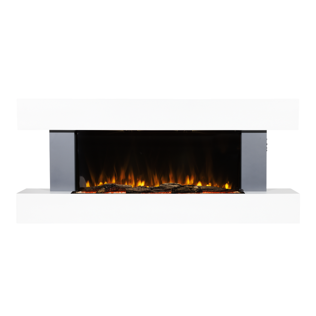 Wall Mounting Electric Fireplace with LED Flame Effect 52" - Grey DH112