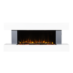 Wall Mounting Electric Fireplace with LED Flame Effect 52" - Grey DH112