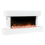 Wall Mounting Electric Fireplace with LED Flame Effect 46" - White DH113