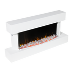 Wall Mounting Electric Fireplace with LED Flame Effect 46" - White DH113