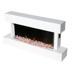Wall Mounting Electric Fireplace with LED Flame Effect 46" - White DH113