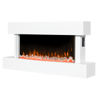 Wall Mounting Electric Fireplace with LED Flame Effect 46" - White DH113