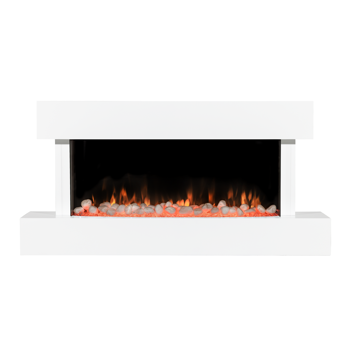 Wall Mounting Electric Fireplace with LED Flame Effect 46" - White DH113