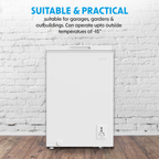 Freestanding Chest Freezer 99L Capacity - White DH116