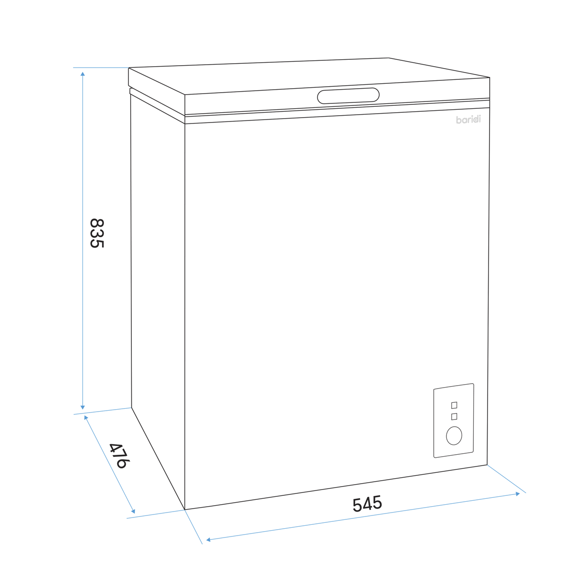 Freestanding Chest Freezer 99L Capacity - White DH116