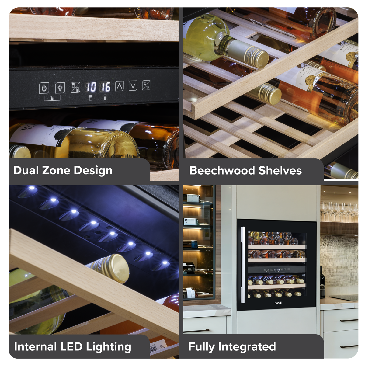 36 Bottle Wine Fridge & Cooler 60cm DH117